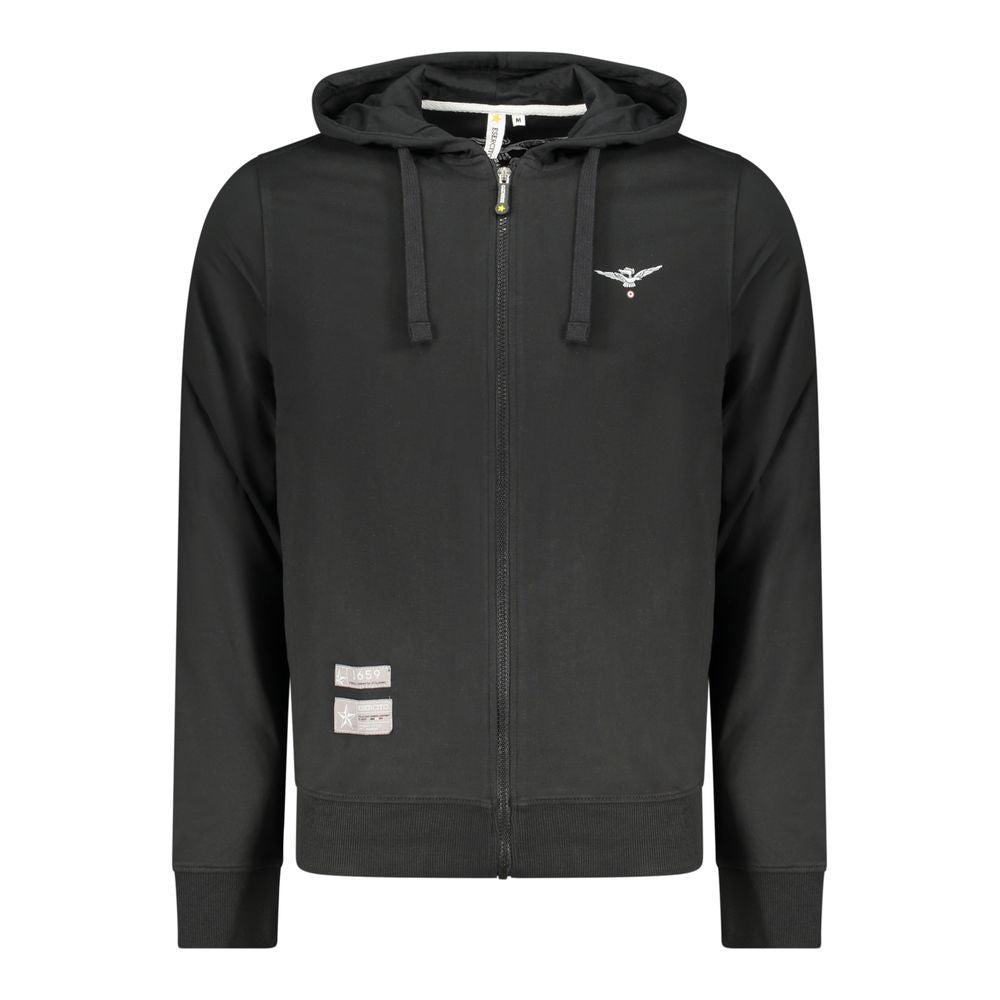 Accademia Militare Black Cotton Men's Hoodie
