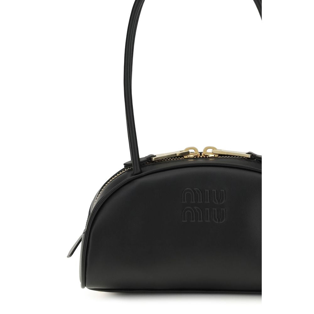 Miu Miu Black Calf Leather Bos Taurus Shoulder Bag