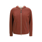 Brunello Cucinelli Bordeaux Silk Sweatshirt