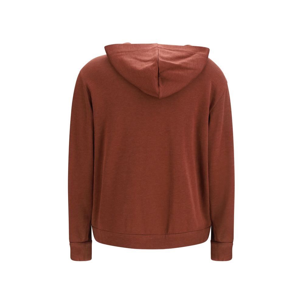 Brunello Cucinelli Bordeaux Silk Sweatshirt