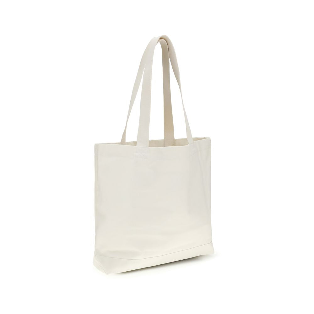 Maison Kitsuné Beige Cotton Handbag