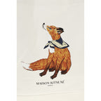 Maison Kitsuné Beige Cotton Handbag