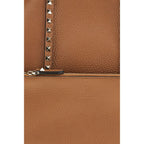 Valentino Garavani Brown Calf Leather Bos Taurus Shoulder Bag