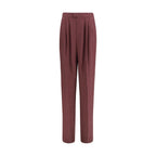 Saint Laurent Purple Silk Dress Pants
