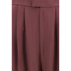 Saint Laurent Purple Silk Dress Pants