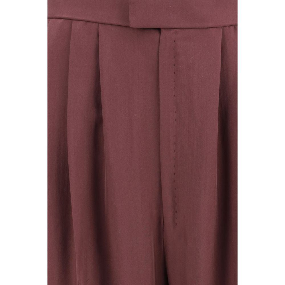 Saint Laurent Purple Silk Dress Pants
