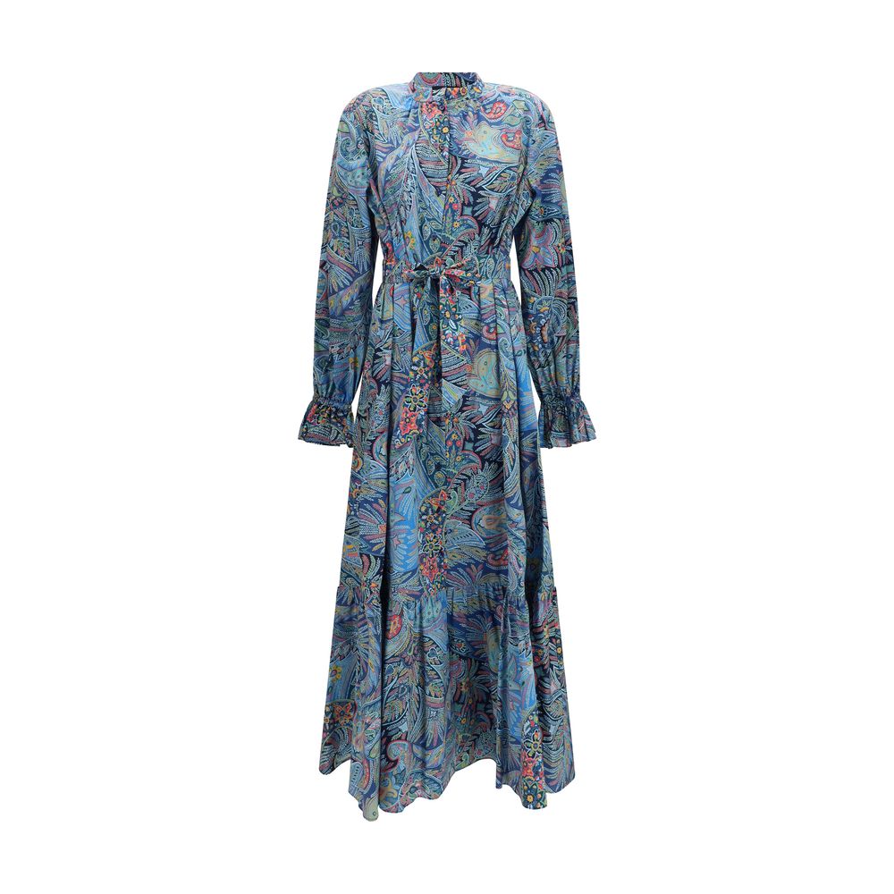 Etro Blue Cotton Casual Dress
