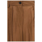 The Latest Brown Polyester Casual Pants