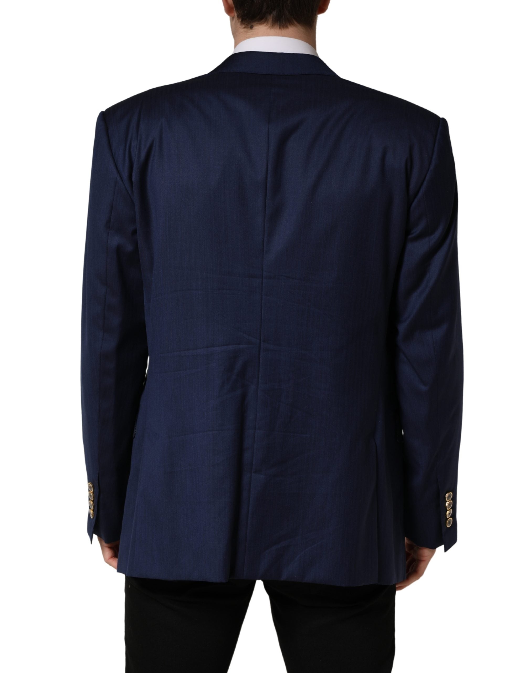 Dolce & Gabbana Blue Single Breasted 2 Button Suit Jacket