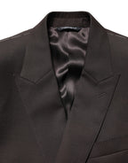 Dolce & Gabbana Dark Violet Wool Double Breasted Suit Jacket