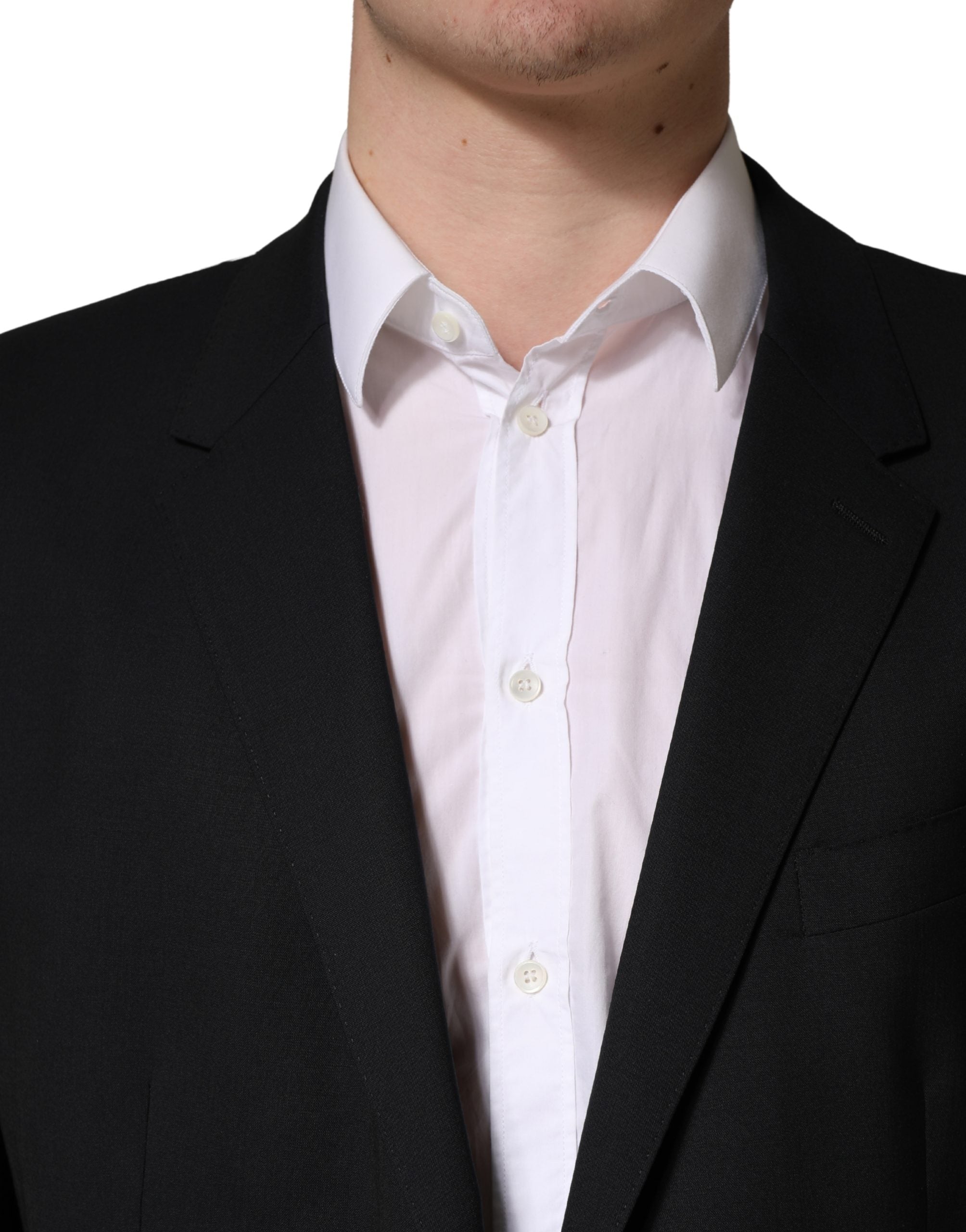 Dolce & Gabbana Blue Single Breasted 2 Button Suit Jacket