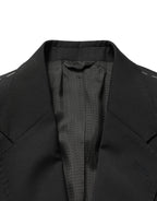 Dolce & Gabbana Black Polyester 2 Buttons Men Suit Jacket
