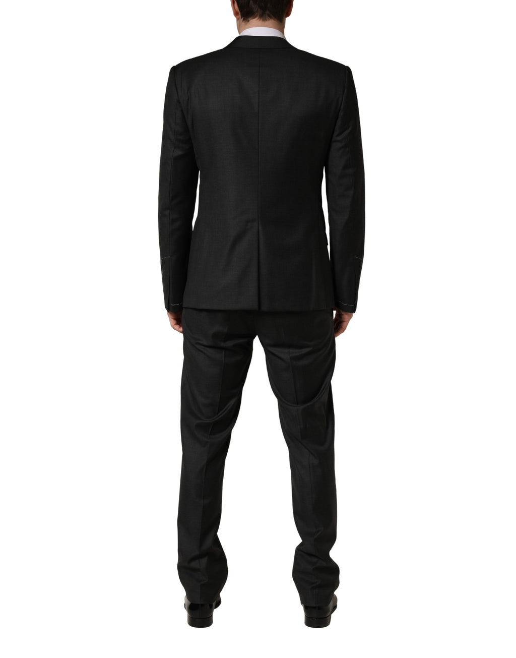 Dolce & Gabbana Black Wool Slim Fit Formal 3 Piece Men Suit