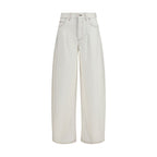 Jacquemus White Cotton High-Waisted Jean