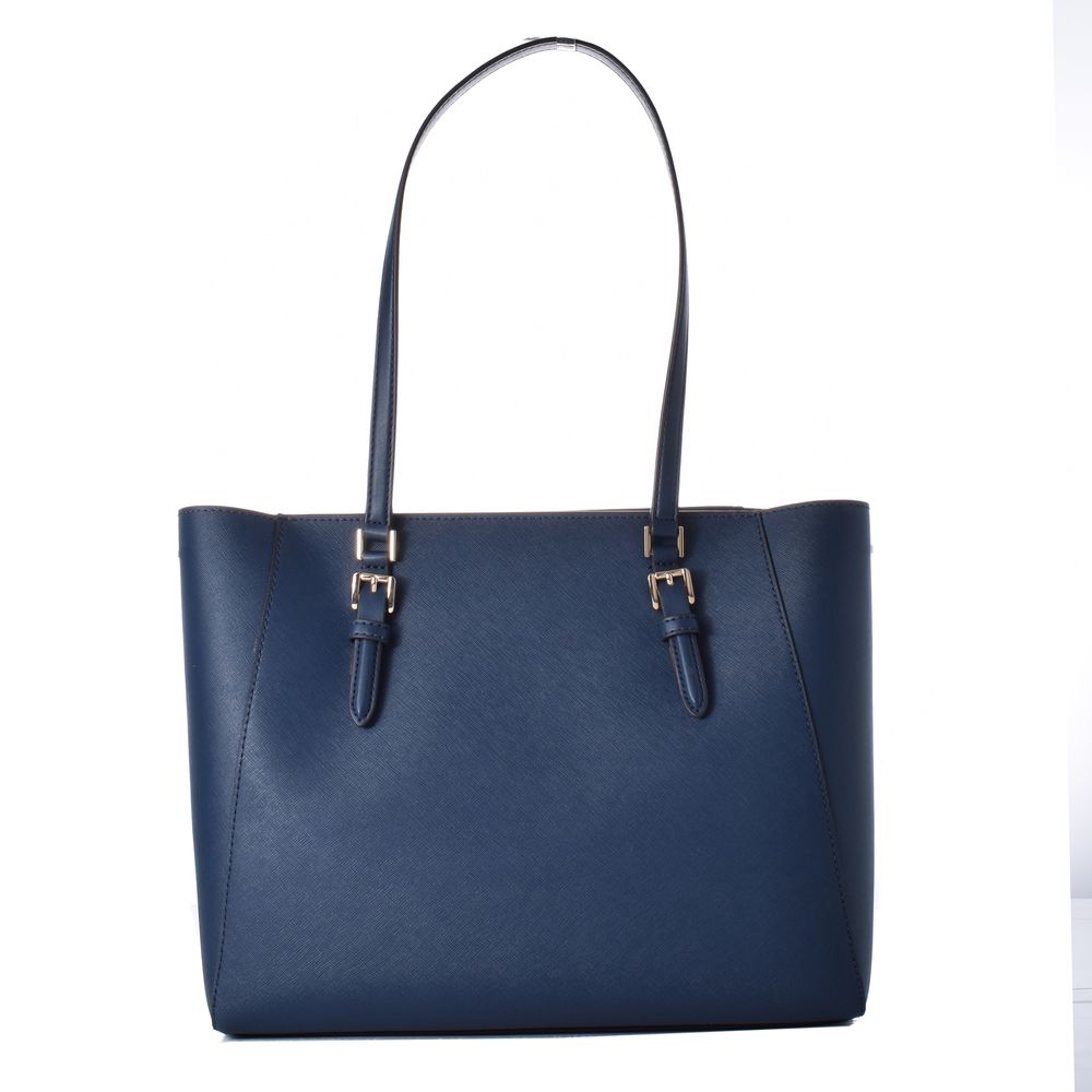 Michael Kors Blue Leather Tote Bag