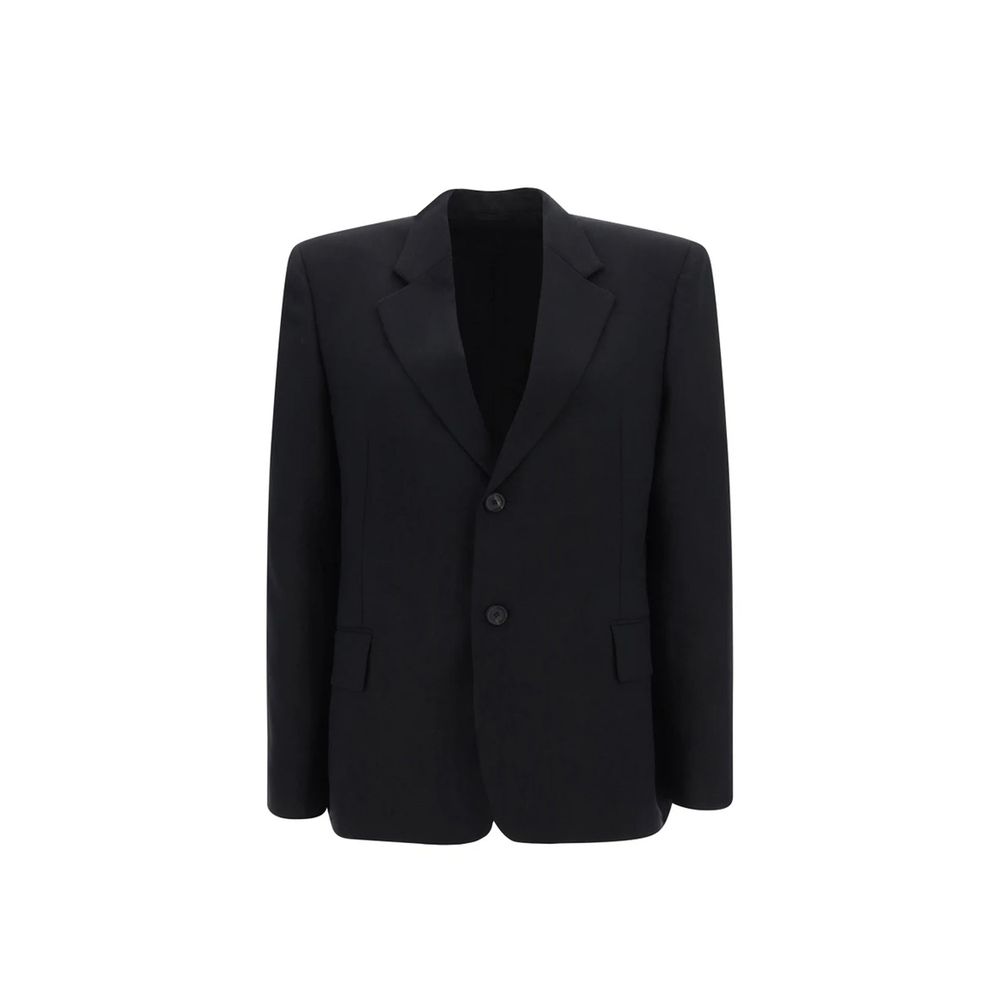 Balenciaga Black Wool Jackets And Coat