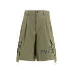 Comme Des Garçons Bicolor Cotton Bermuda Shorts