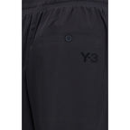 Y-3 Black Polyester Bermuda Shorts