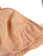 Dolce & Gabbana Beige Nylon Stretch Soft Cup Brassiere Underwear