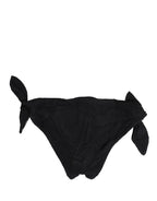 Dolce & Gabbana Swimwear Black Side-Tie Bikini Bottom DG Logo