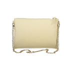 Mario Valentino Beige Polyurethane Women's Bag with Removable Chain Shoulder Strap