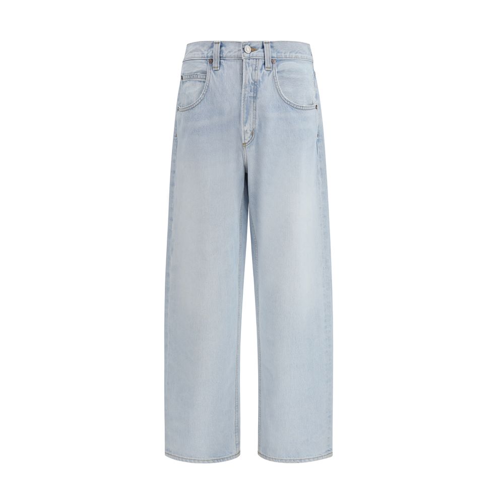 Agolde Blue Cotton Tapered Jeans