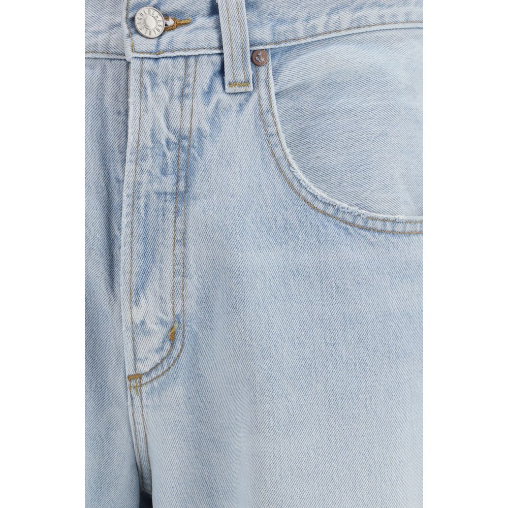 Agolde Blue Cotton Tapered Jeans