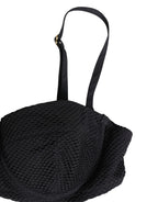 Dolce & Gabbana Black Nylon Padded Balconnet Brassiere Underwear