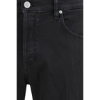 PT Torino Black Cotton Tapered Jeans