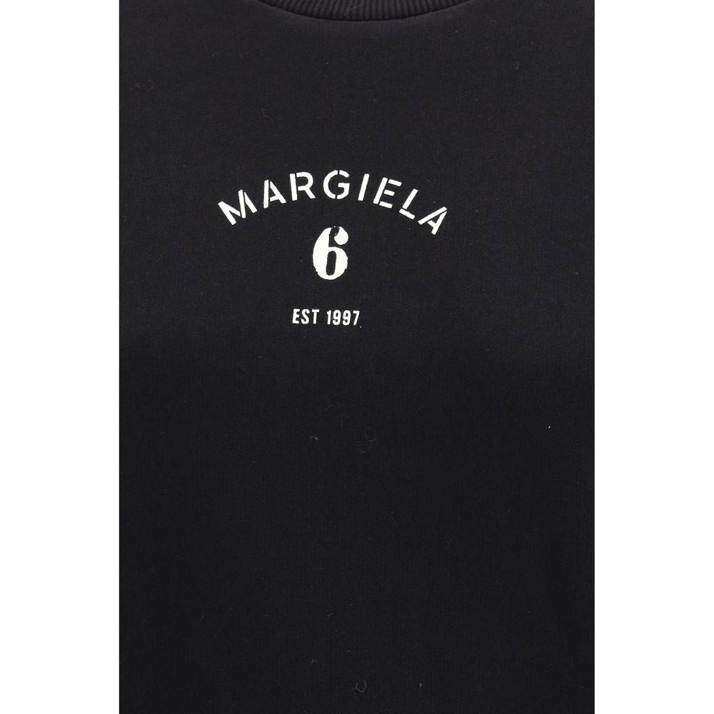 MM6 Black Cotton Sweatshirt
