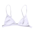 Dolce & Gabbana White Nylon Triangle Beachwear Bikini Top Swimwear