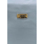 Baldinini Trend Blue Cowhide Clutch Bag