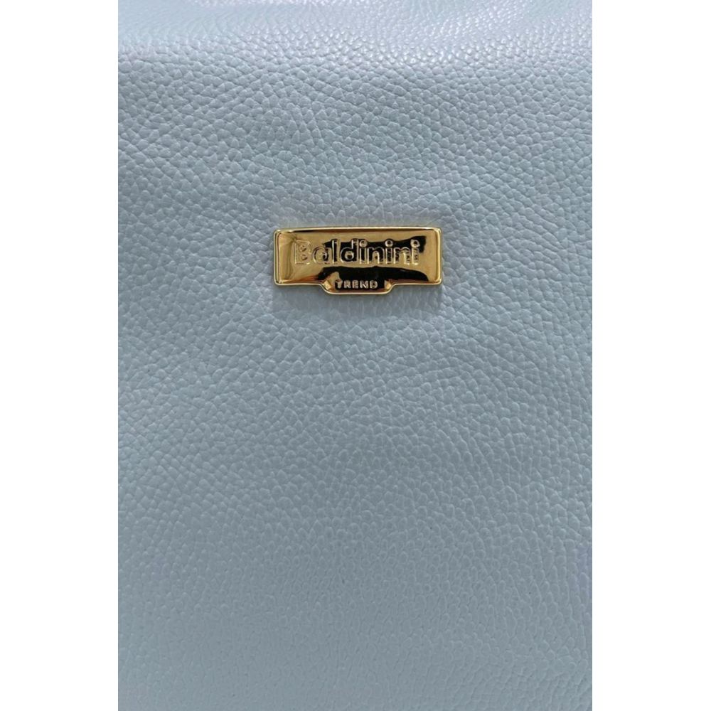 Baldinini Trend Blue Cowhide Clutch Bag