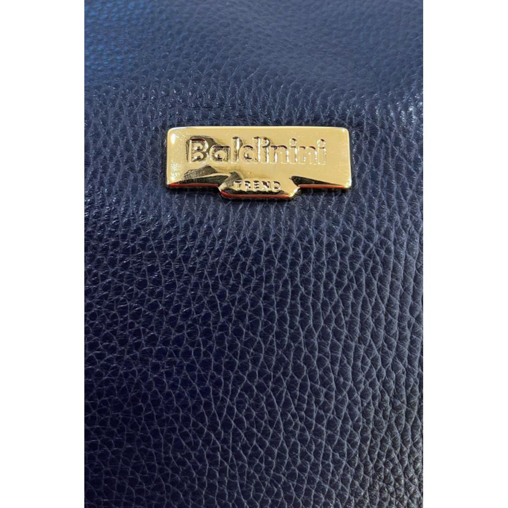 Baldinini Trend Blue Cowhide Clutch Bag