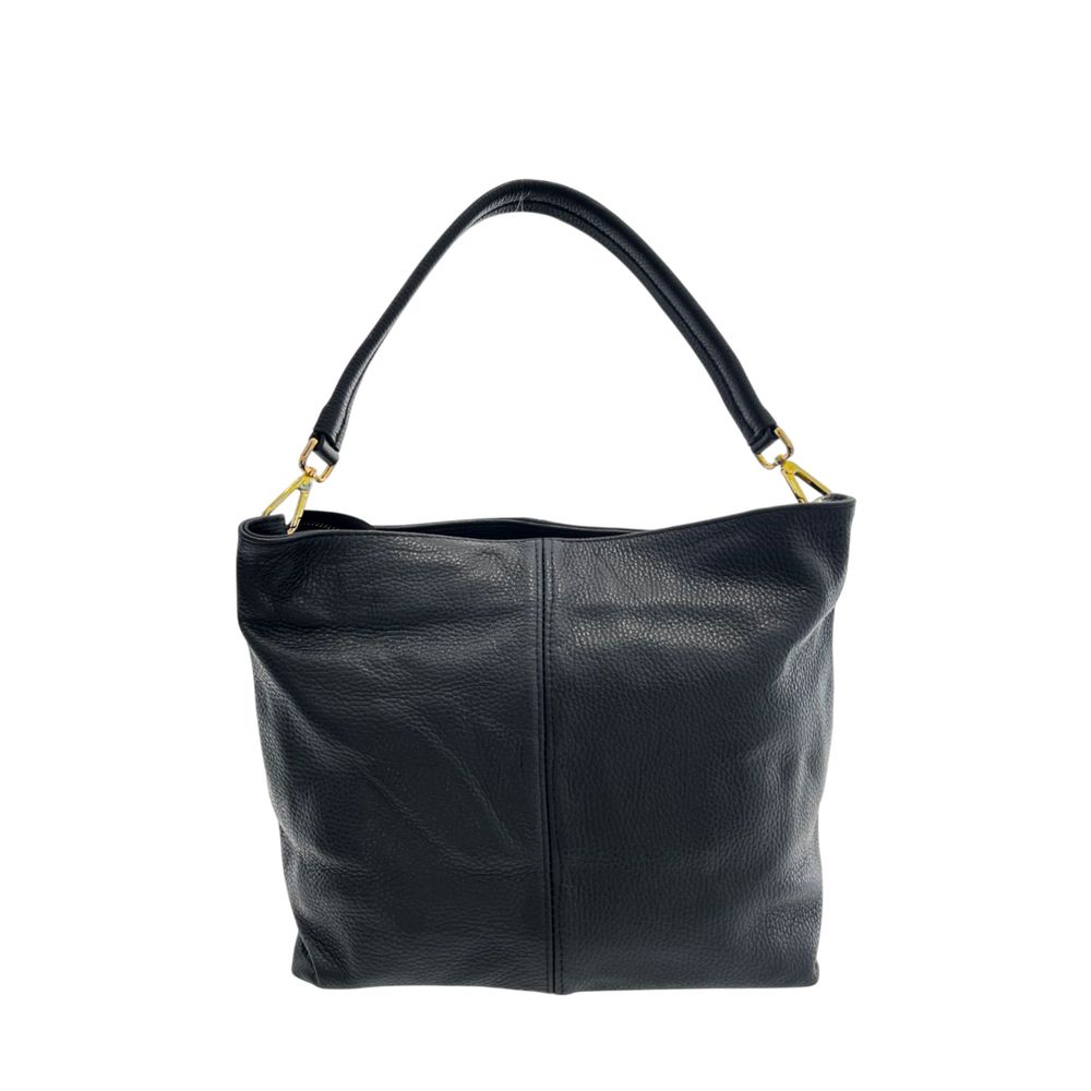 Baldinini Trend Black Cowhide Clutch Bag