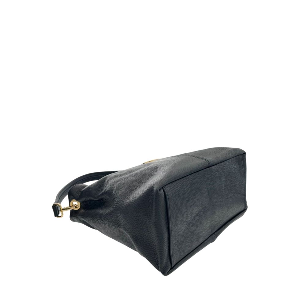 Baldinini Trend Black Cowhide Clutch Bag