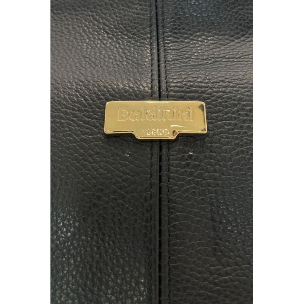 Baldinini Trend Black Cowhide Clutch Bag