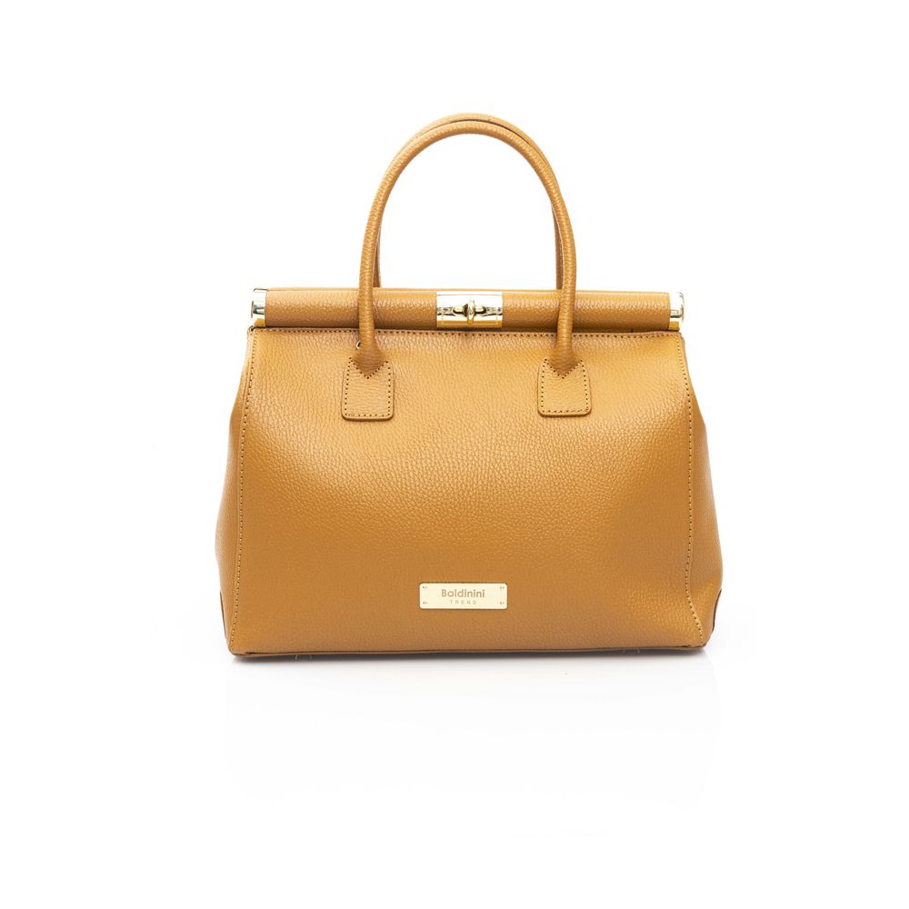 Baldinini Trend Brown Cowhide Clutch Bag