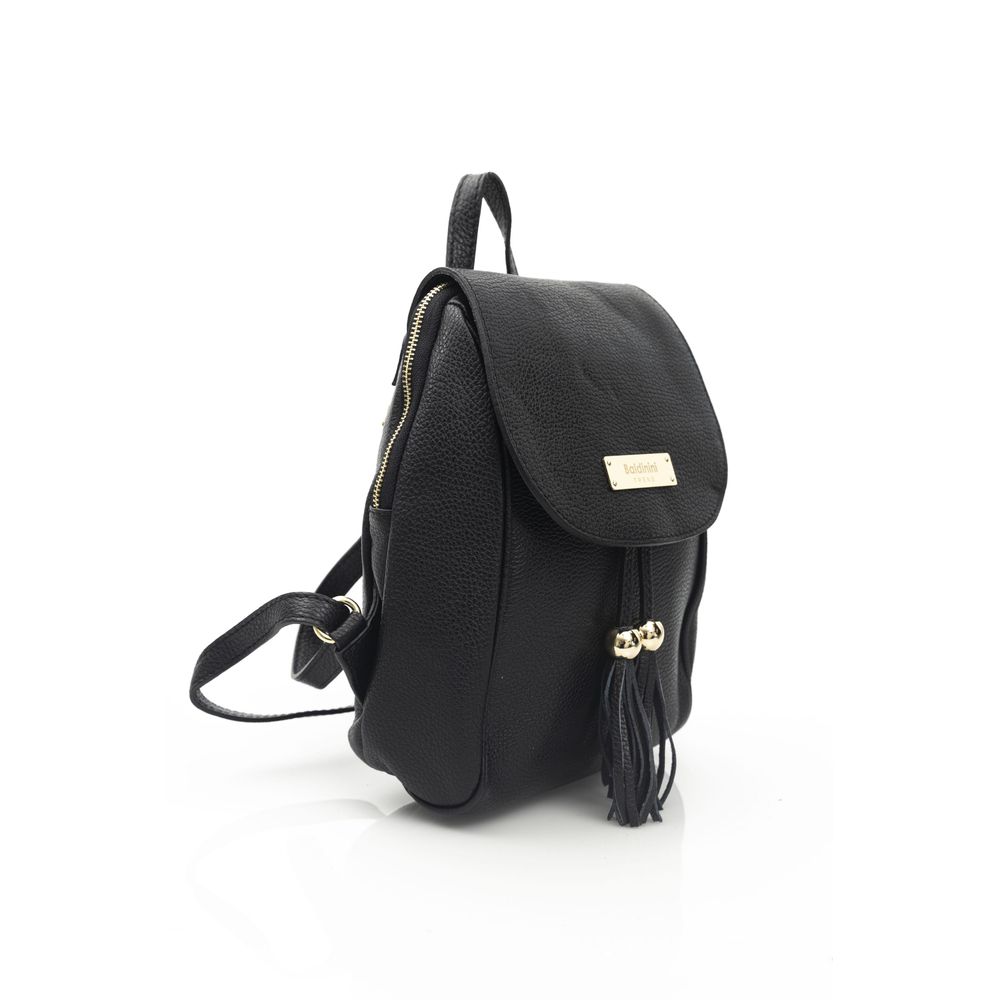 Baldinini Trend Black Cowhide Crossbody Bag