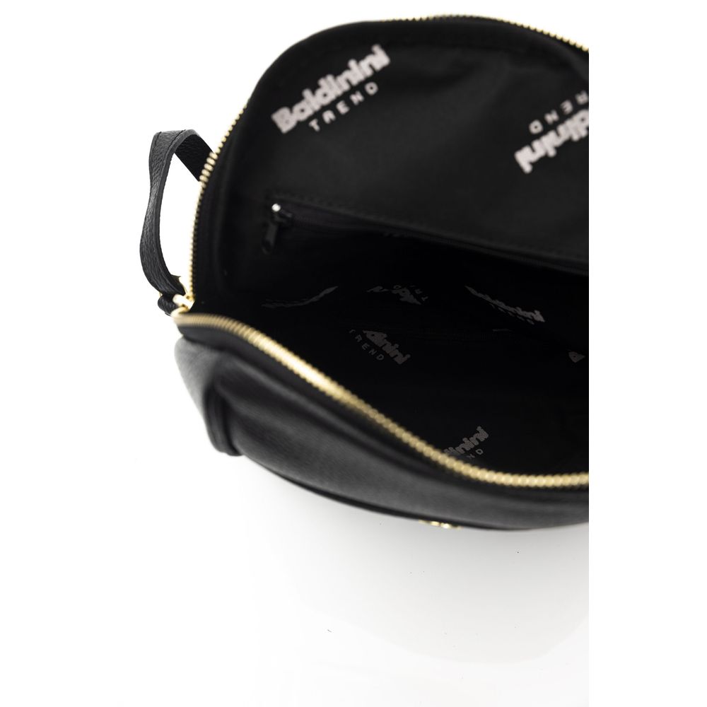 Baldinini Trend Black Cowhide Crossbody Bag