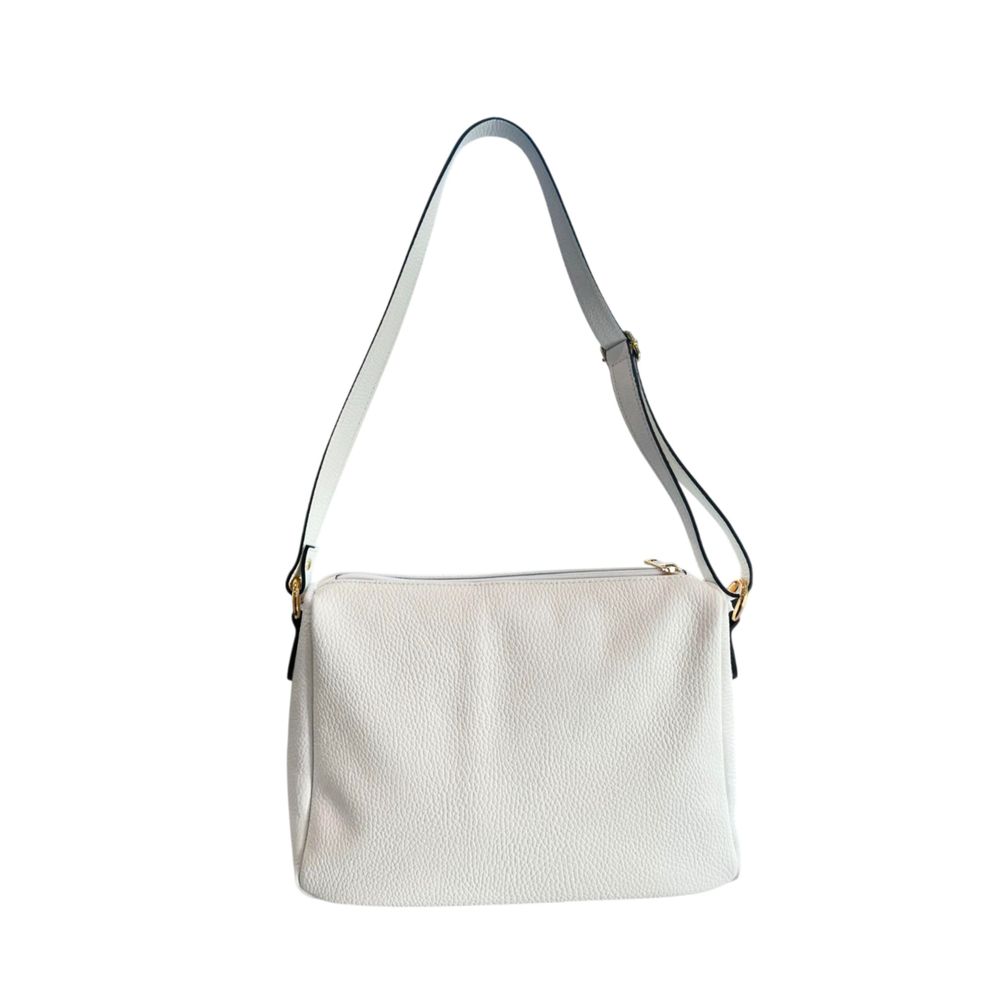 Baldinini Trend White Cowhide Crossbody Bag