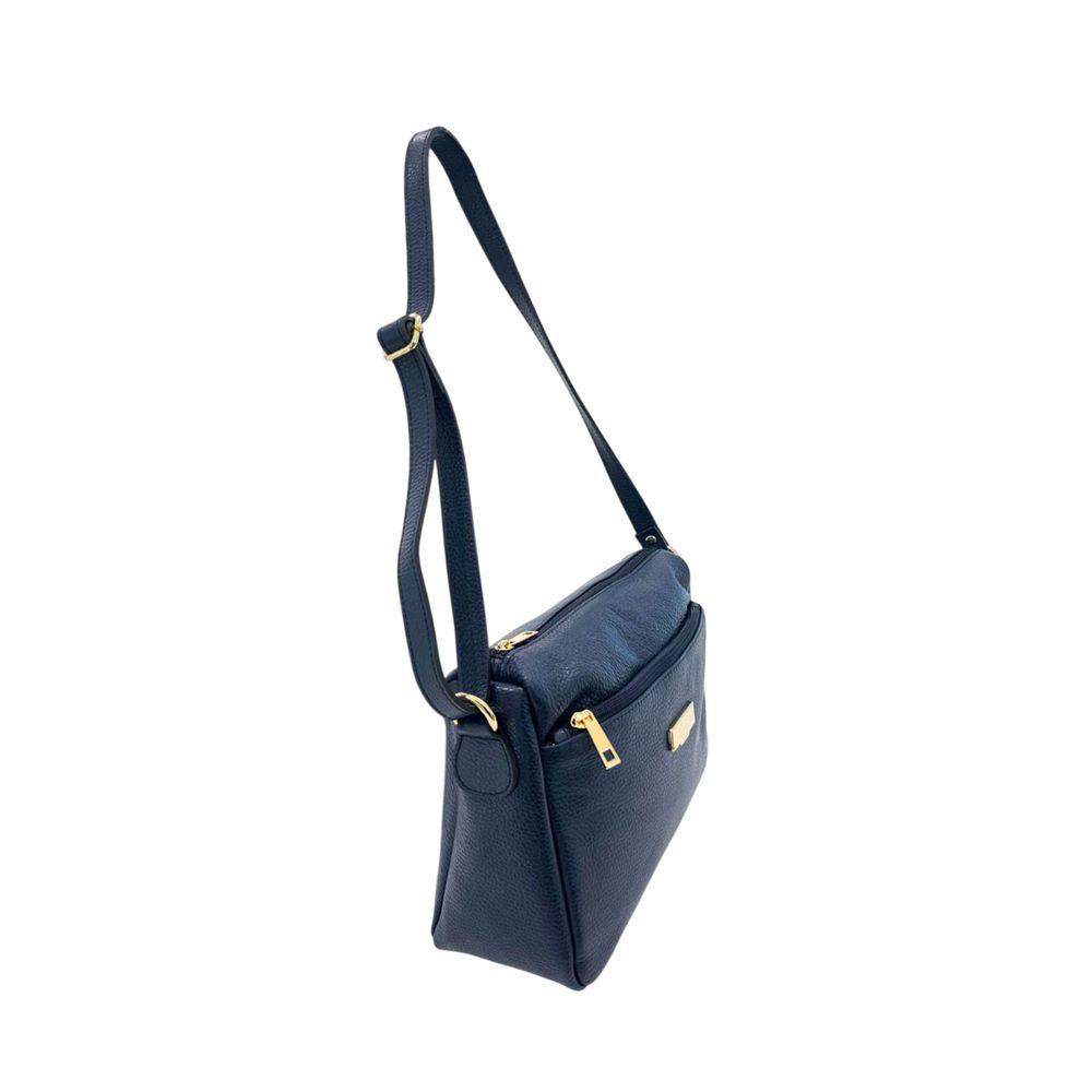 Baldinini Trend Blue Cowhide Crossbody Bag