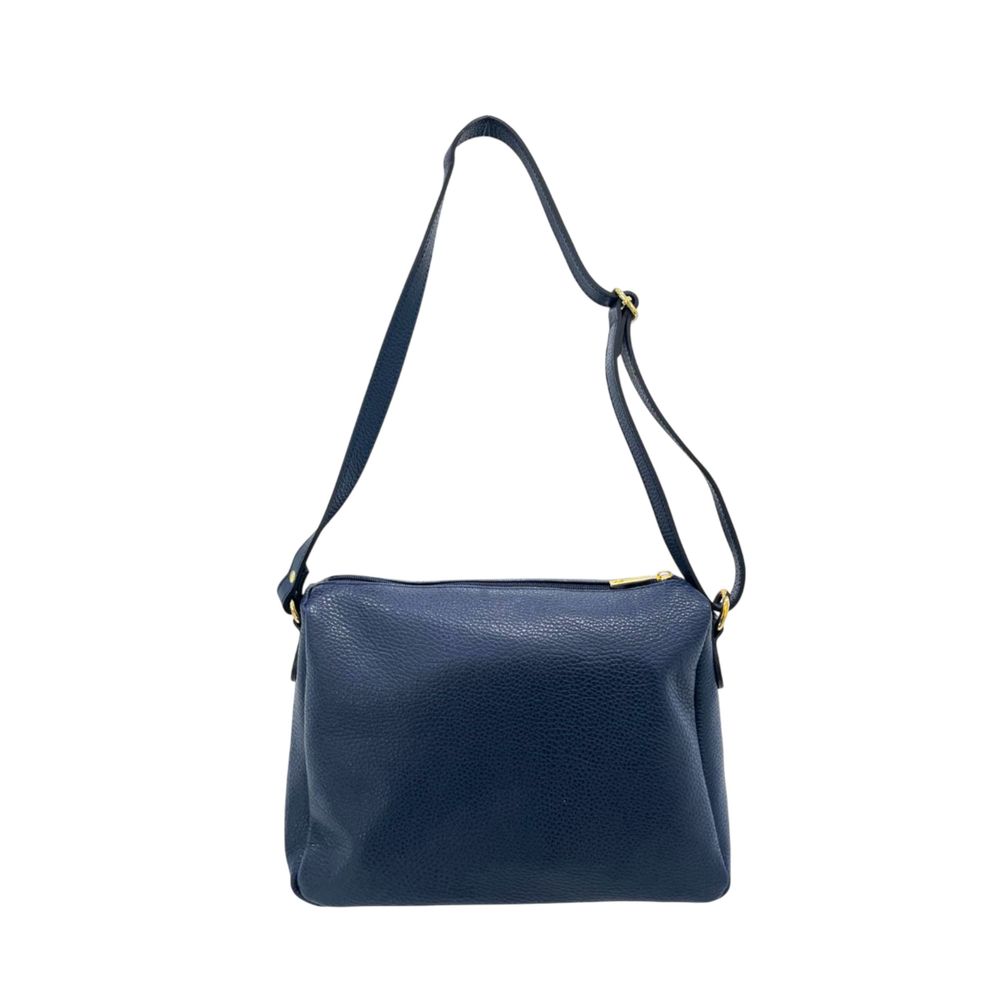 Baldinini Trend Blue Cowhide Crossbody Bag