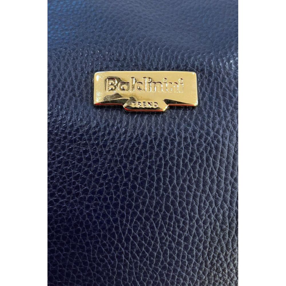 Baldinini Trend Blue Cowhide Crossbody Bag