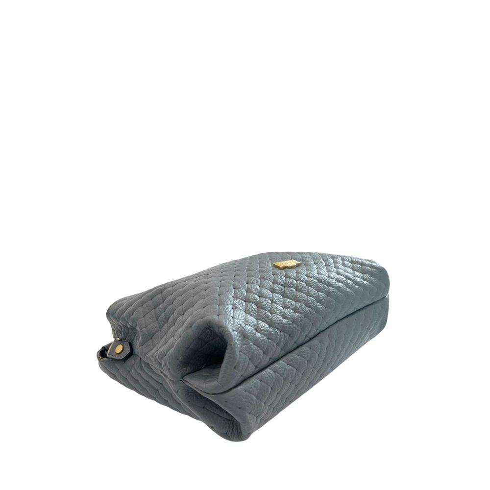 Baldinini Trend Blue Cowhide Shoulder Bag