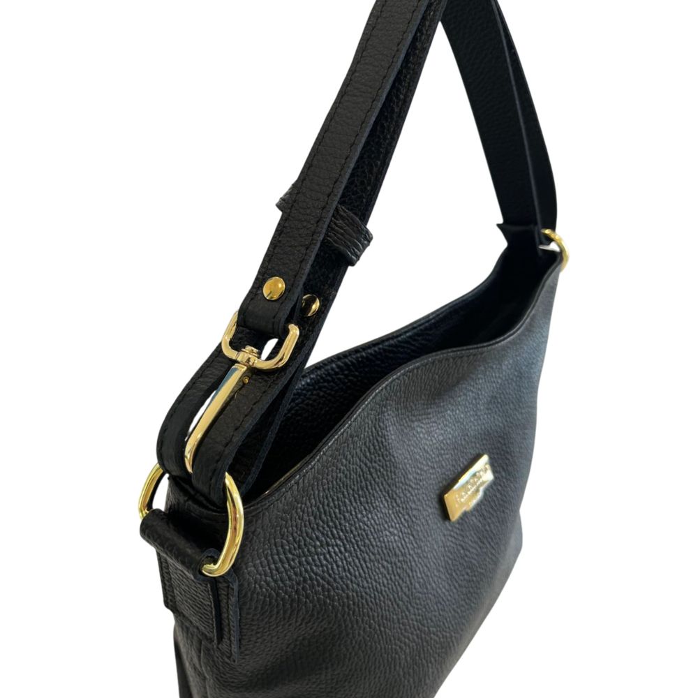 Baldinini Trend Black Cowhide Clutch Bag