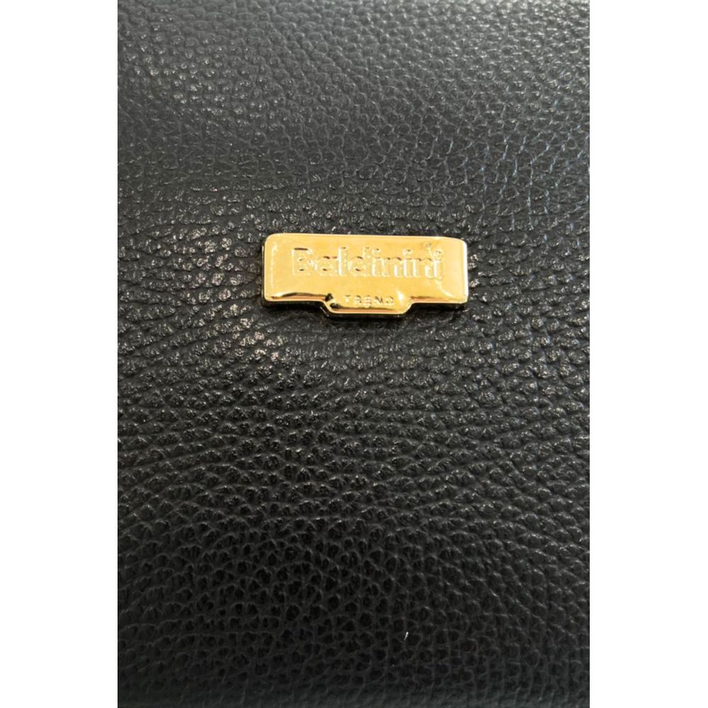 Baldinini Trend Black Cowhide Crossbody Bag