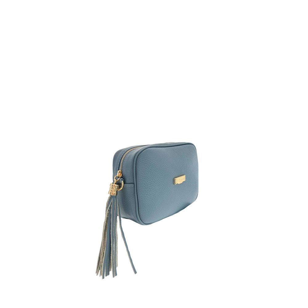 Baldinini Trend Blue Cowhide Crossbody Bag