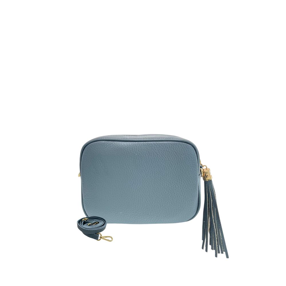 Baldinini Trend Blue Cowhide Crossbody Bag