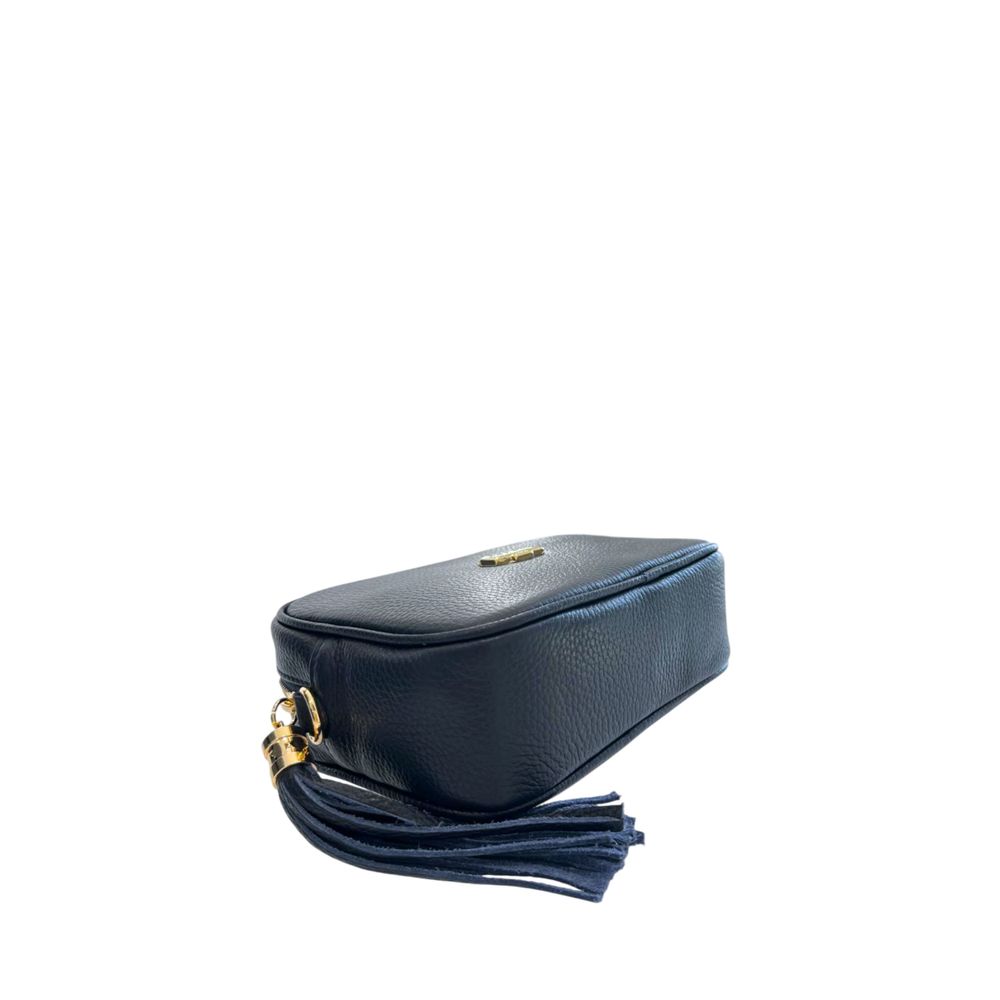 Baldinini Trend Blue Cowhide Crossbody Bag